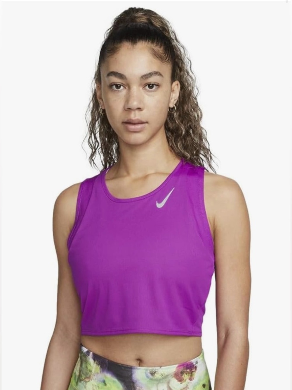 Nike Purple Magenta Racerback Crop Running Sports Top